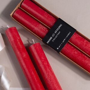 Набор столовых свечей Jennifer 25 см, 2 шт, красный Koopman фото 2