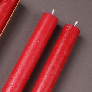 Набор столовых свечей Jennifer 25 см, 2 шт, красный Koopman фото 2