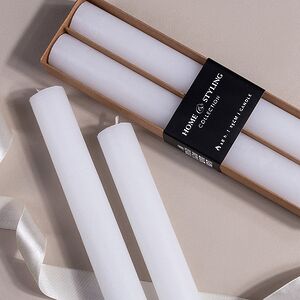 Набор столовых свечей Jennifer 25 см, 2 шт, белоснежный Koopman фото 2