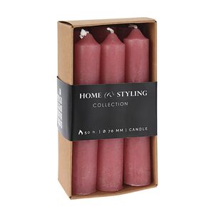 Набор свечей Fiona 12 см, 6 шт, темно-розовый  Koopman фото 3