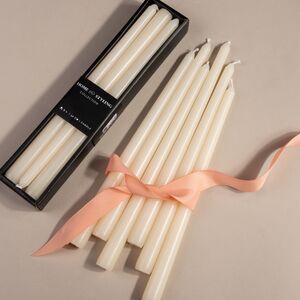 Высокие свечи Лингфилд 30 см, 6 шт, слоновая кость