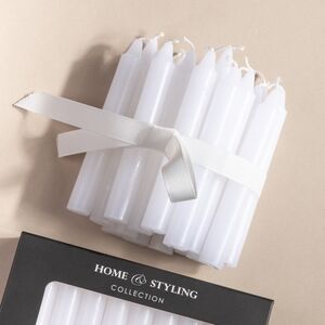 Набор свечей Brecon 10 см, 20 шт, белый