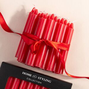 Набор свечей Brecon 10 см, 20 шт, красный