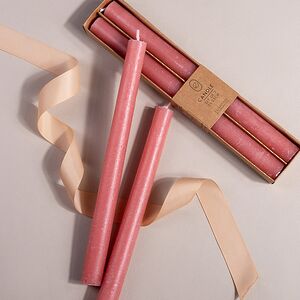 Столовые свечи Ронберг Рустик 25 см, 2 шт, розовые