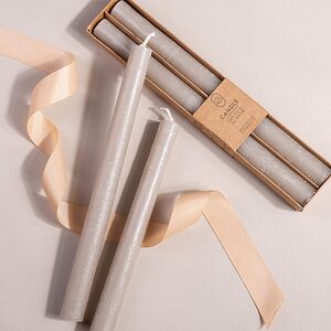 Столовые свечи Ронберг Рустик 25 см, 2 шт, серые