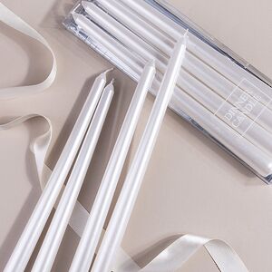 Высокие свечи Античный Блеск 29 см белые, 4 шт Koopman фото 2