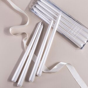 Высокие свечи Античный Блеск 29 см белые, 4 шт Koopman фото 1