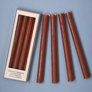 Высокие свечи Руджеро Рустик 25 см, 4 шт, какао (Koopman, Нидерланды). Артикул: ACC309990-1