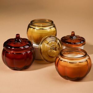 Свеча в стакане Тыковка Рут 9 см каштановый Koopman фото 3