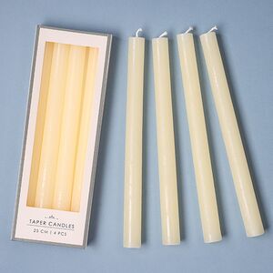 Высокие свечи Руджеро 25 см, 4 шт, слоновая кость (Koopman, Нидерланды). Артикул: ACC327590-1