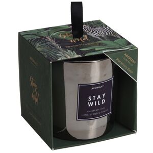 Ароматическая свеча в стакане Stay Wild - Ежевика и Базилик 8 см (Koopman, Нидерланды). Артикул: ACC677240-3