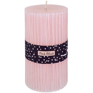 Свеча рифленая Caramella 12*7 см, нежно-розовая (Koopman, Нидерланды). Артикул: ACC680090-2