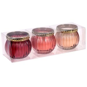 Набор декоративных свечей Мистерия 5 см в вазочках, 3 шт, стекло Koopman фото 5