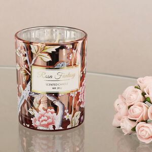 Ароматическая свеча Denise - Rosa Fantasy 10 см, в стеклянном стакане (Koopman, Нидерланды). Артикул: ACC686850-2