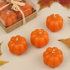 Набор свечей Тыква Пеории 5*4 см, 4 шт, оранжевый (Koopman, Нидерланды). Артикул: ACC980200-1