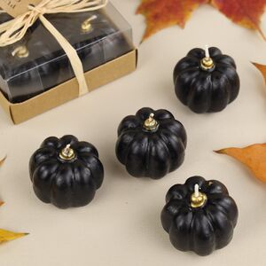 Набор свечей Тыква Пеории 5*4 см, 4 шт, черный (Koopman, Нидерланды). Артикул: ACC980200-2