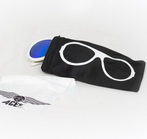 Солнцезащитные очки для подростков Babiators Aces. Шалун, 6-14 лет, белый, cиние линзы Babiators фото 6
