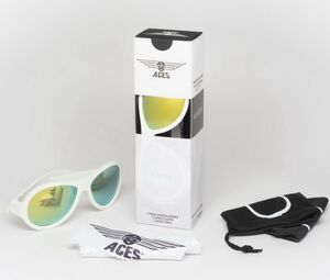 Солнцезащитные очки для подростков Babiators Aces. Шалун, 6-14 лет, белый, оранжевые линзы Babiators (Бэбиаторс) фото 4