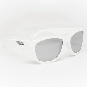 Солнцезащитные очки для подростков Babiators Aces Navigators. Шалун, 6-14 лет, белый, серебряные линзы Babiators фото 2