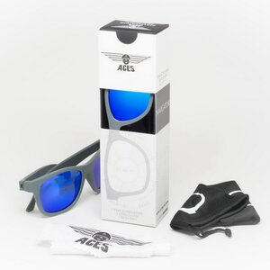 Солнцезащитные очки для подростков Babiators Aces Navigators. Галактика, 6-14 лет, серый, синие линзы Babiators фото 7