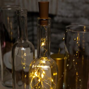 Гирлянда - пробка для бутылки Капельки, 8 теплых белых LED ламп, на батарейках, IP20 Koopman фото 5