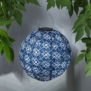 Подвесной светильник на солнечной батарее Solar Vittore 30 см синий, IP44 Koopman фото 2