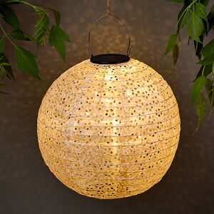 Китайский фонарик на солнечной батарее Solar Barton Stacy 30 см бежевый, IP44