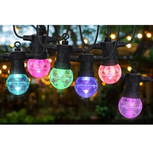 Гирлянда из лампочек West Linton, 10 ламп, разноцветные LED, 7.5 м, черный ПВХ, таймер, IP44 Koopman фото 5