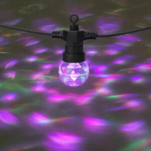 Гирлянда из лампочек West Linton, 10 ламп, разноцветные LED, 7.5 м, черный ПВХ, таймер, IP44 Koopman фото 4