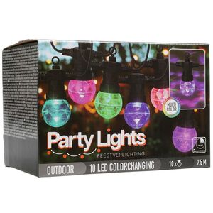 Гирлянда из лампочек West Linton, 10 ламп, разноцветные LED, 7.5 м, черный ПВХ, таймер, IP44 Koopman фото 6