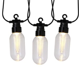 Гирлянда из лампочек Duette 4.5 м, 10 ламп, теплые белые LED, черный ПВХ, IP44 Koopman фото 3