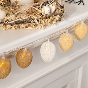 Светодиодная гирлянда на батарейках Яйца 1.35 м, 10 теплых белых LED ламп, таймер, IP20 Koopman (Купман) фото 4
