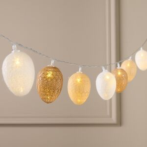 Светодиодная гирлянда на батарейках Яйца 1.35 м, 10 теплых белых LED ламп, таймер, IP20