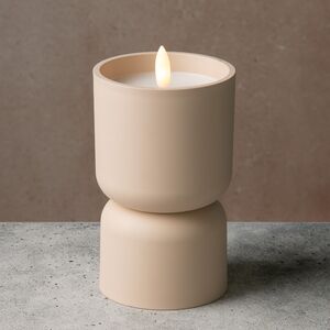 Светодиодная свеча Ластли 13 см бежевая, таймер, на батарейках (Koopman, Нидерланды). Артикул: AF5601000-2