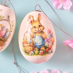 Пасхальные украшения Яйца: Кролики Гоша и Тоша 7 см, 2 шт Koopman (Купман) фото 3