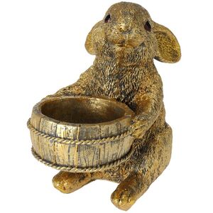 Декоративный подсвечник Rabbit - Holding Barrel 13 см (Koopman, Нидерланды). Артикул: ALX119910-3