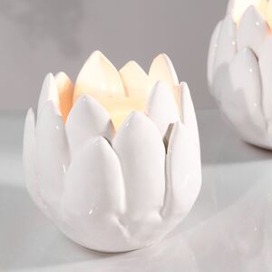 Керамический подсвечник Цветок Иммаколета 7 см белый