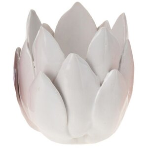 Керамический подсвечник Цветок Иммаколета 7 см белый