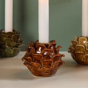 Керамический подсвечник Pomme de Pin 9 см махагон (Koopman, Нидерланды). Артикул: ALX618790-1