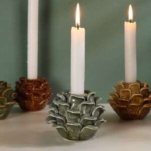 Керамический подсвечник Pomme de Pin 9 см шалфейный (Koopman, Нидерланды). Артикул: ALX618790-3