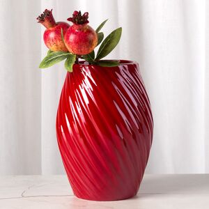 Керамическая ваза Амицития 16 см красная