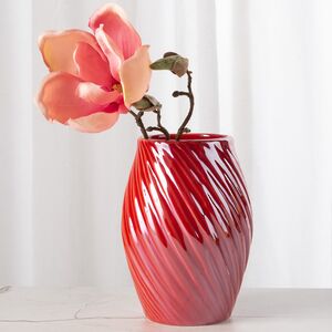 Керамическая ваза Амицития 16 см коралловая