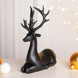 Декоративная фигурка Олень Гаспар 21 см черная (Koopman, Нидерланды). Артикул: ALX630080-1