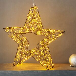 Подвесной светильник Звезда Арден 38*8 см, 960 экстра теплых белых LED ламп, таймер, IP44