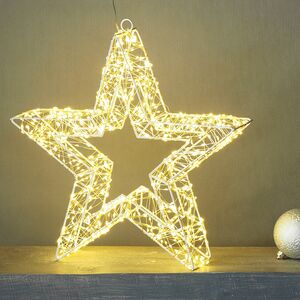 Подвесной светильник Звезда Арден 38*8 см, 960 теплых белых LED ламп, таймер, IP44