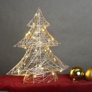 Светодиодная елка Монтелло Голден 40 см, 30 теплых белых LED, таймер, на батарейках