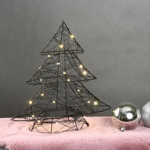 Светодиодная елка Монтелло Блэк 30 см, 20 теплых белых LED, таймер, на батарейках (Koopman, Нидерланды). Артикул: AMZ106500