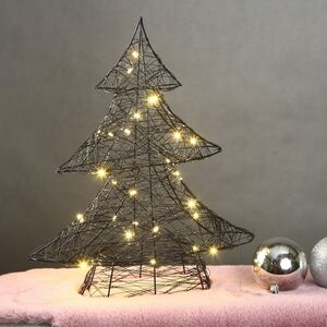 Светодиодная елка Монтелло Блэк, теплых белых LED, таймер, на батарейках