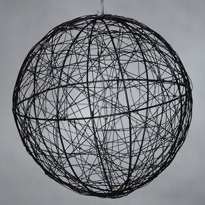 Светодиодный шар Монтелло Блэк 20 см, 20 теплых белых LED ламп, таймер, на батарейках Koopman (Купман) фото 9