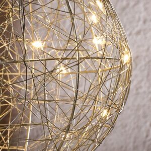 Светодиодный шар Монтелло Сильвер 20 см, 20 теплых белых LED ламп, таймер, на батарейках Koopman (Купман) фото 4